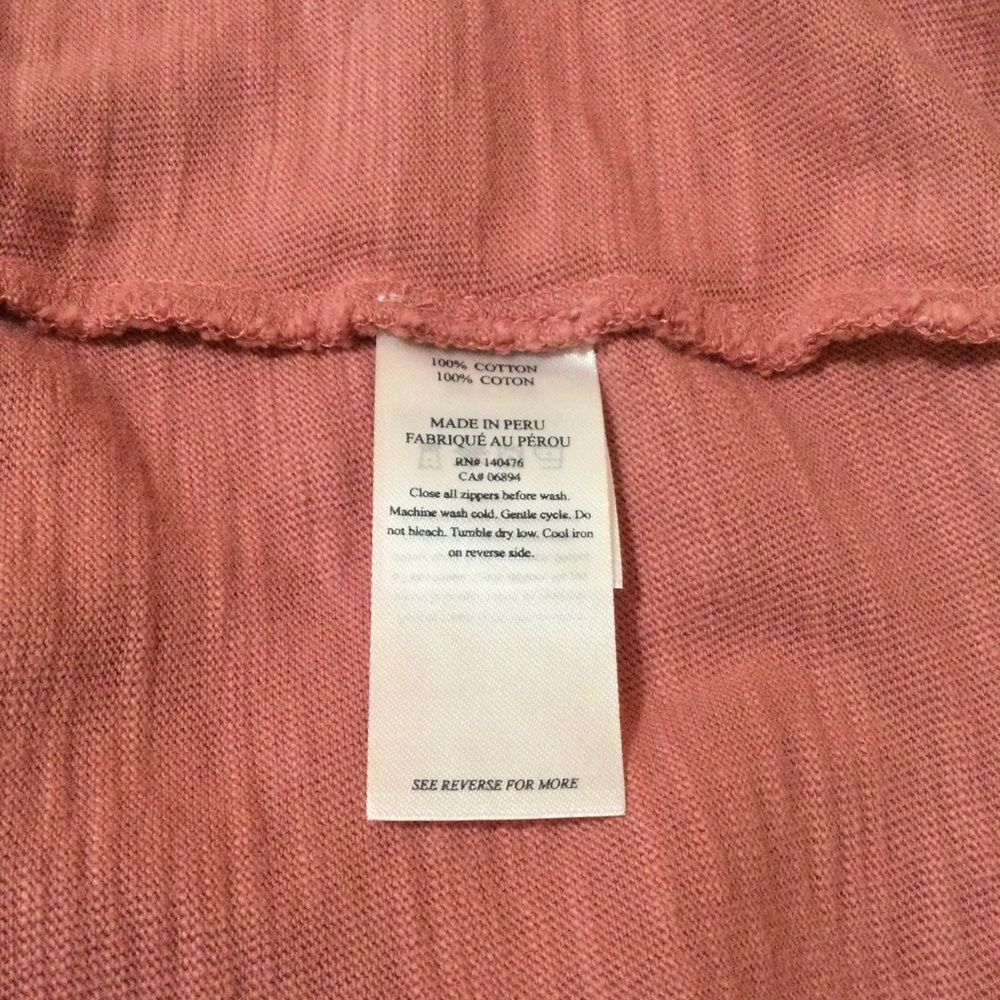Faherty Men’s Slub Cotton 1/4 Zip Summer Red Sweater Size XXL - Picture 9 of 10